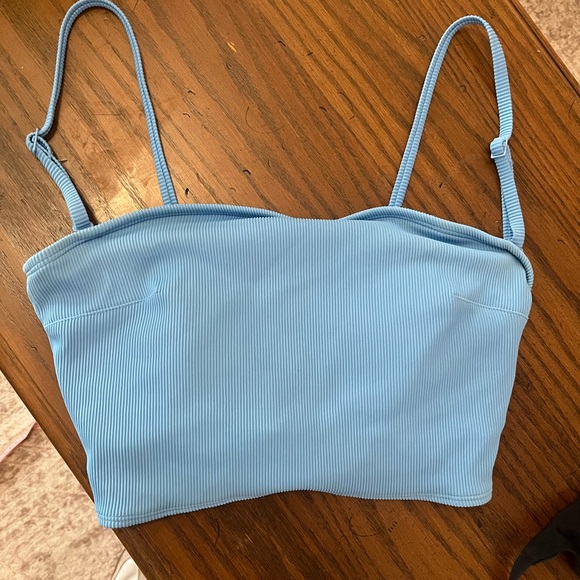 Aerie Ribbed Longline Bandeau Top Size Medium - Picture 2 of 6